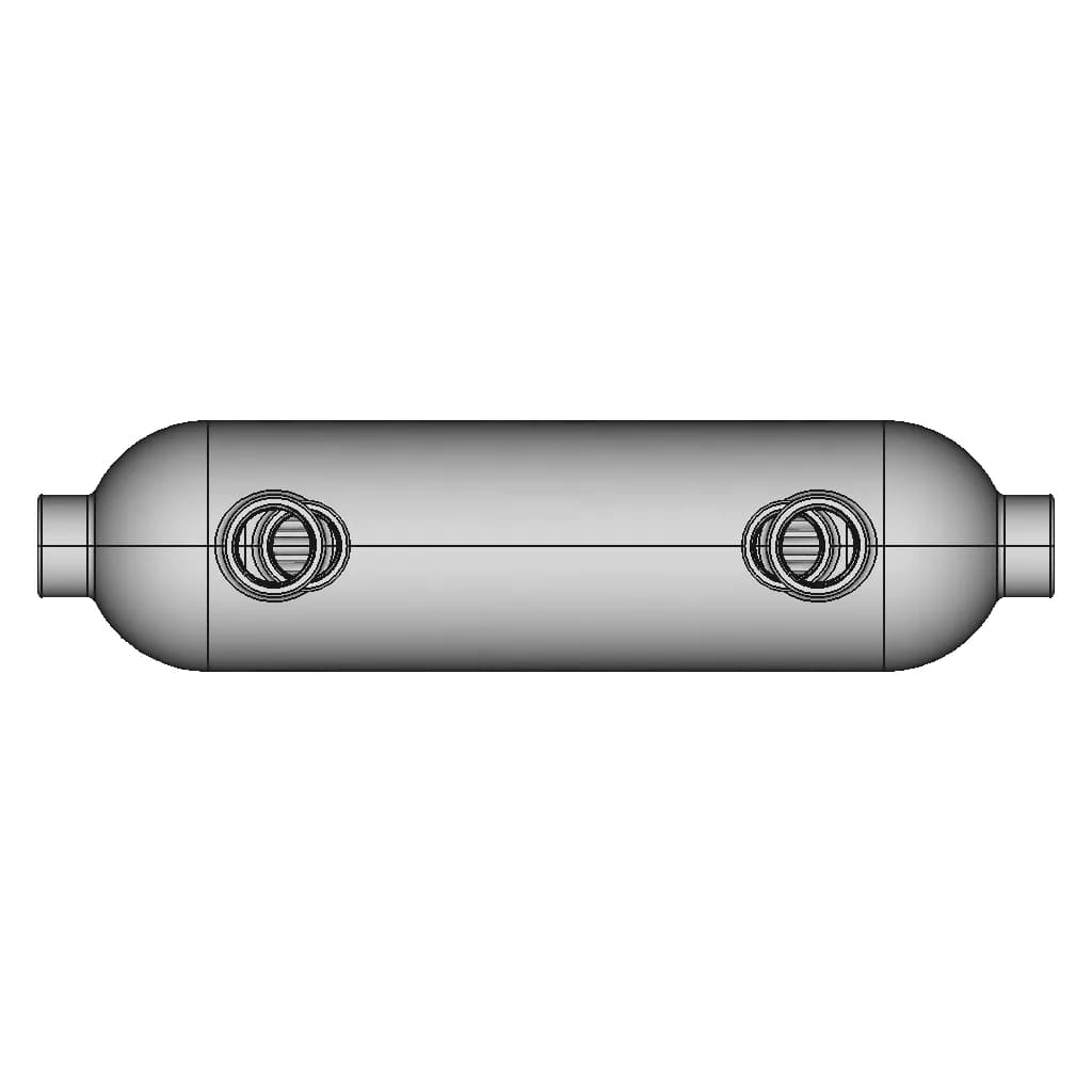 Dadods (Che-2) Cryogenic Shell And Tube Heat Exchanger | 3D Engineering Design File_270_0_degree_snapshot