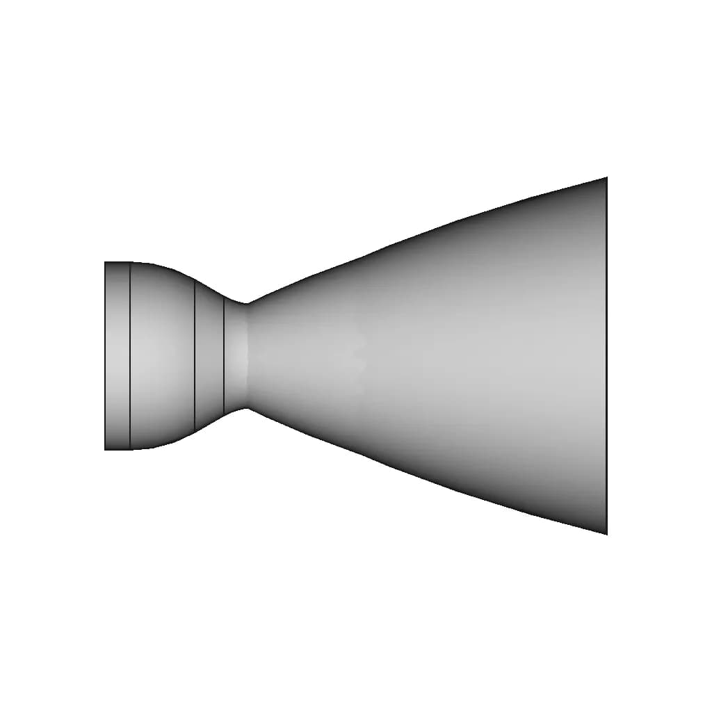 Rocket Nozzle(Vikas 4B Engine) | High-Quality CAD Model_270_0_degree_snapshot