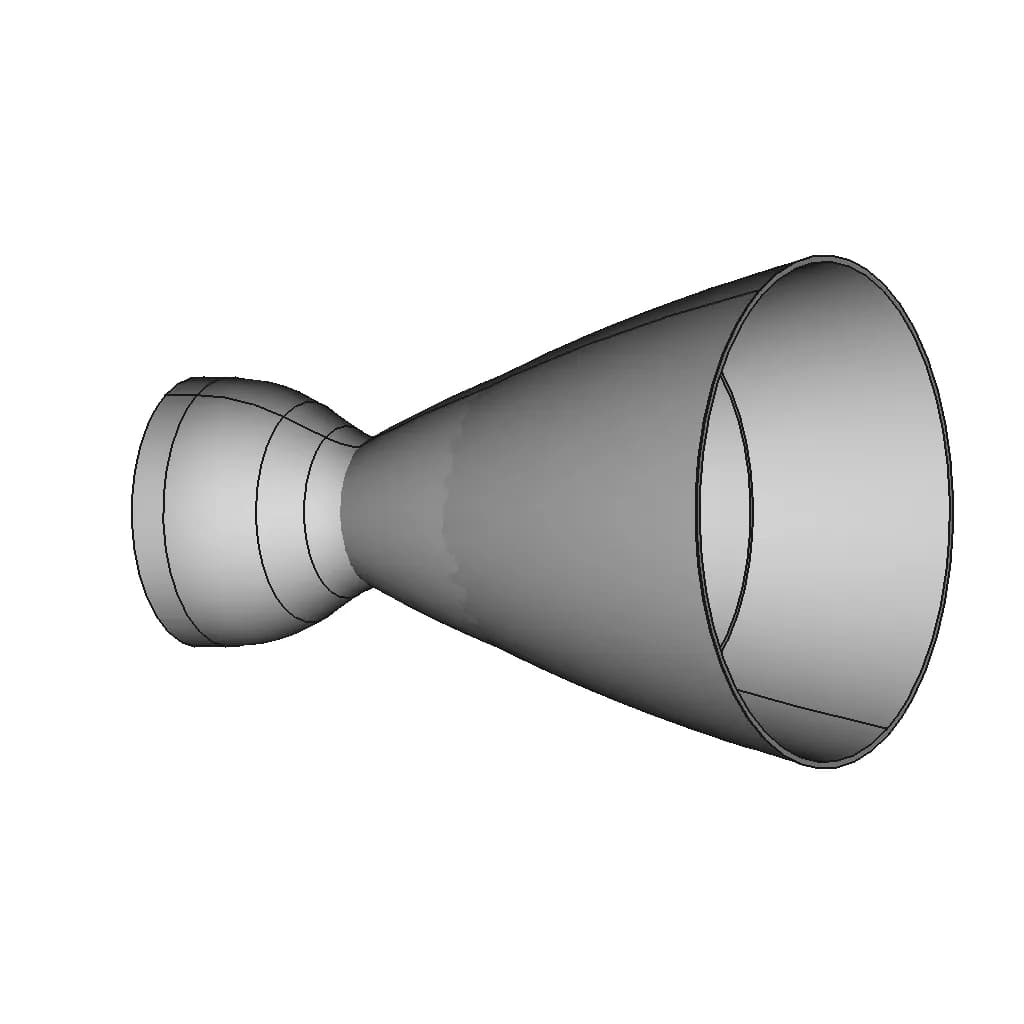 Rocket Nozzle(Vikas 4B Engine) | High-Quality CAD Model_60_30_degree_snapshot