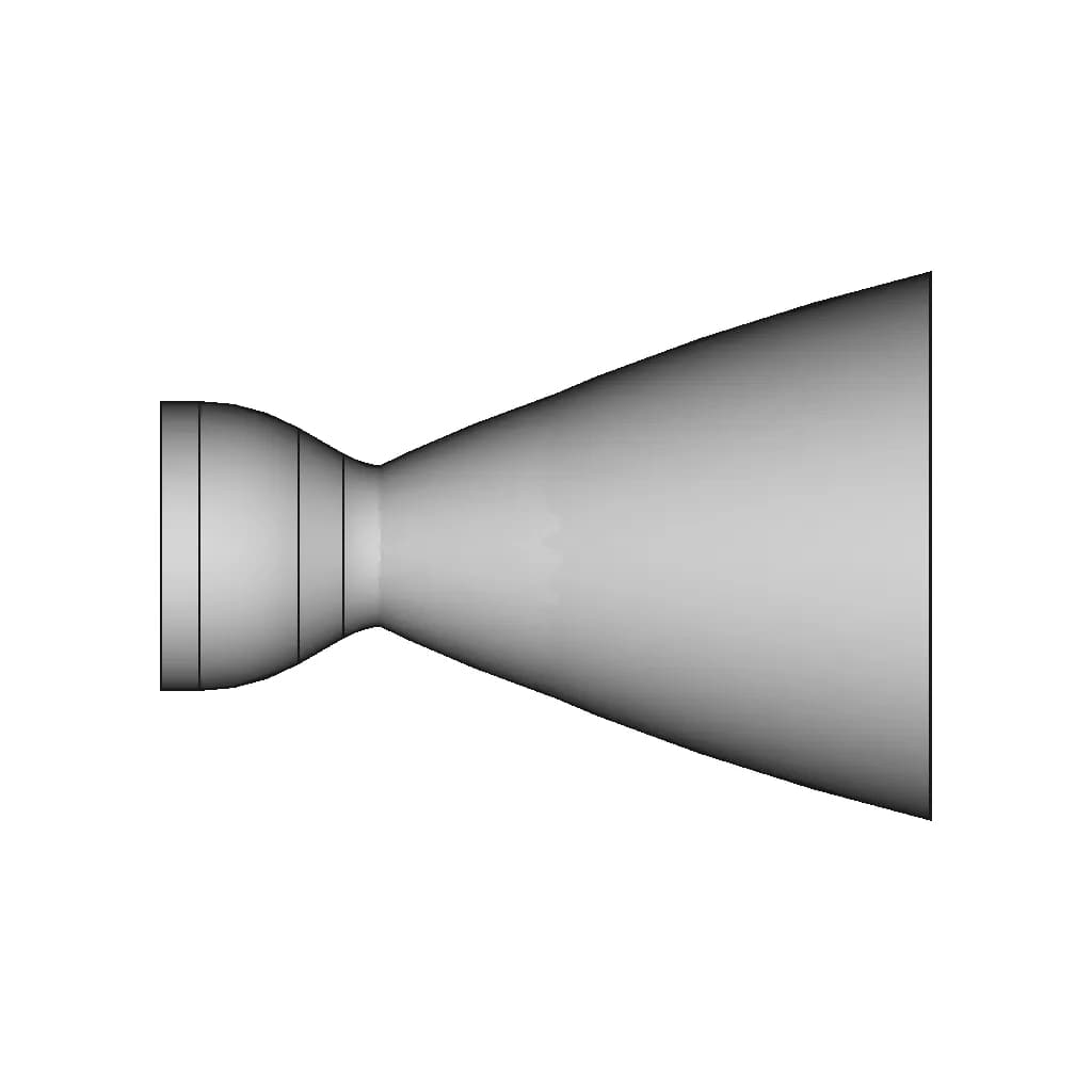Rocket Nozzle(Vikas 4B Engine) | High-Quality CAD Model_90_0_degree_snapshot