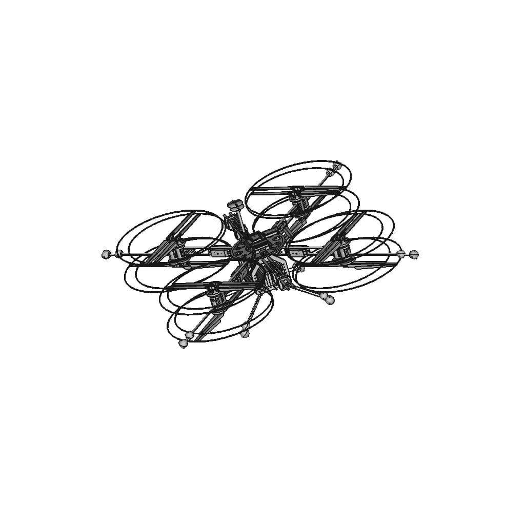 Octocopter X650 (Cd) - Standard Mechanical Component_60_30_degree_snapshot