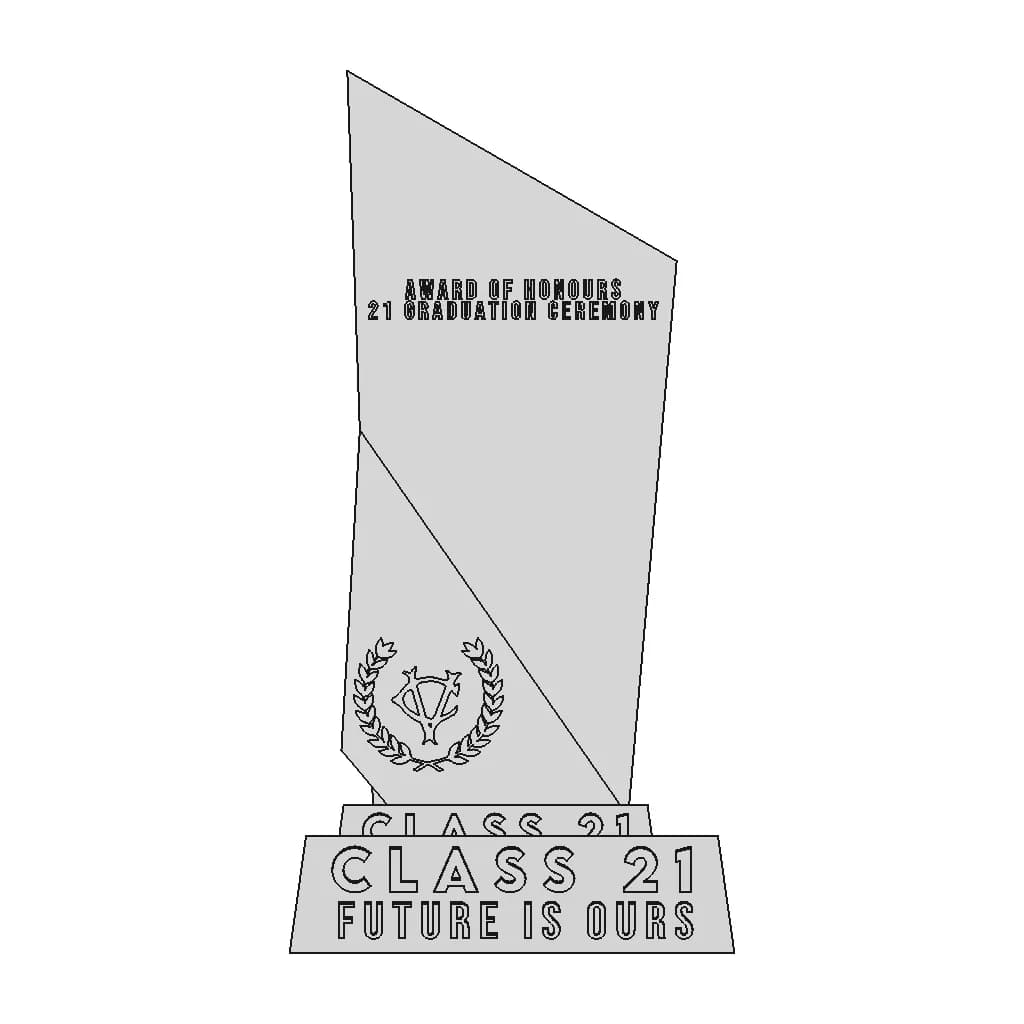 Victoria Collage Class 21 Trophy - Downloadable CAD Representation_0_0_degree_snapshot