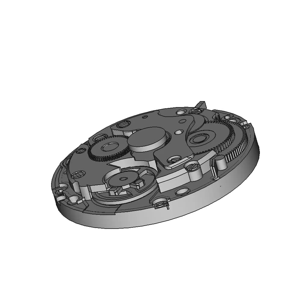 Seiko Nh35 Watch Movement | High-Quality CAD Model_60_30_degree_snapshot