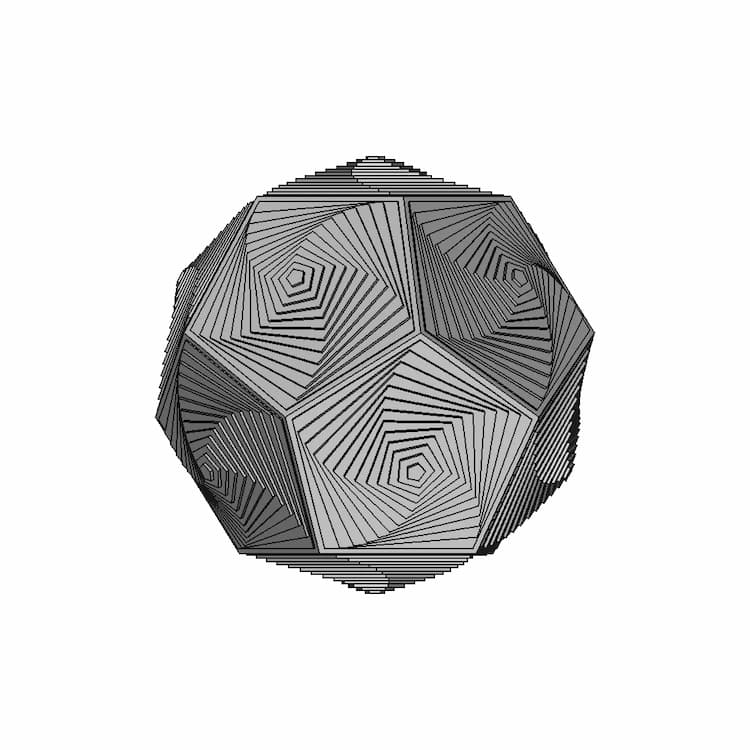 Dodecahedron Pattern Design - Downloadable CAD Representation