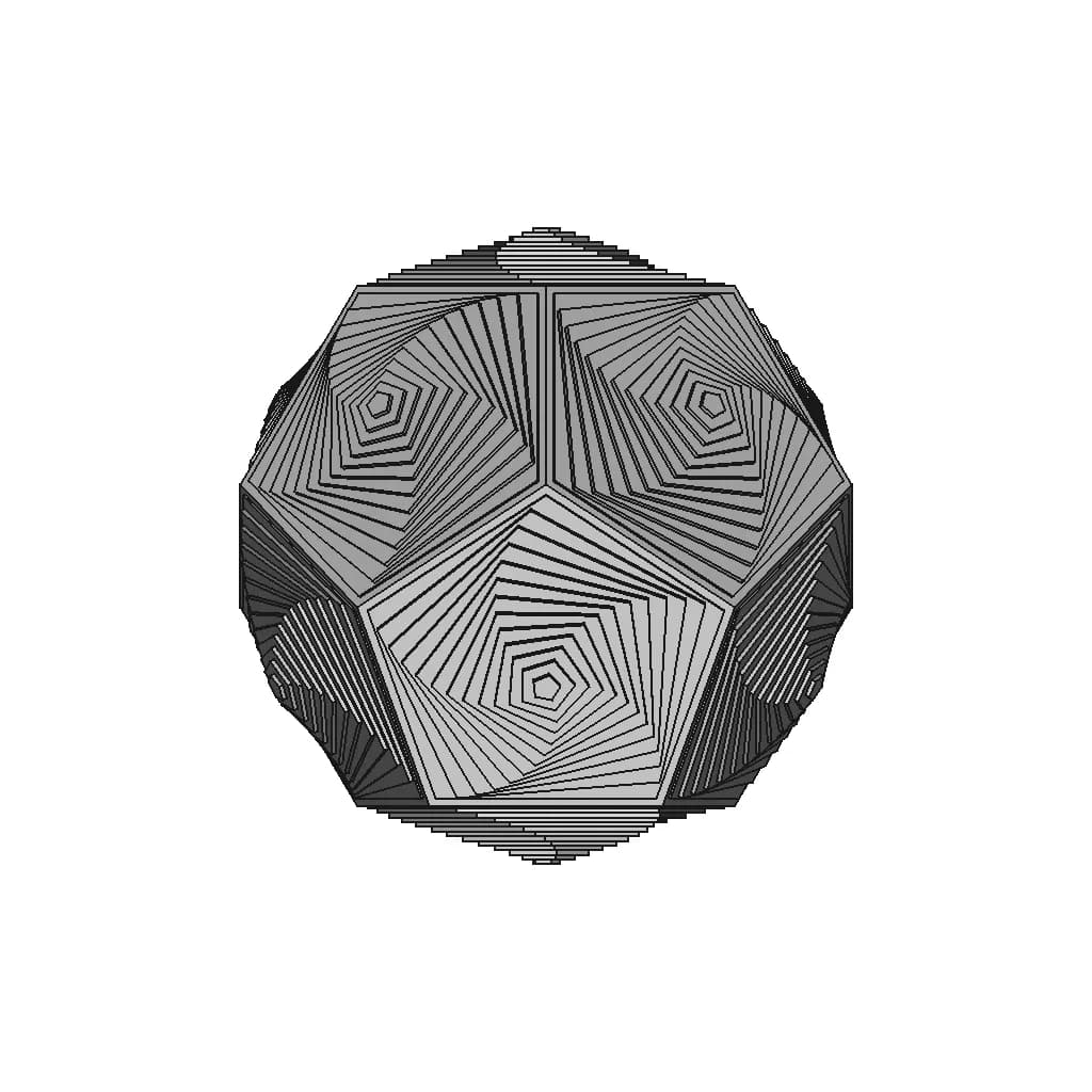 Dodecahedron Pattern Design - Downloadable CAD Representation_0_90_degree_snapshot