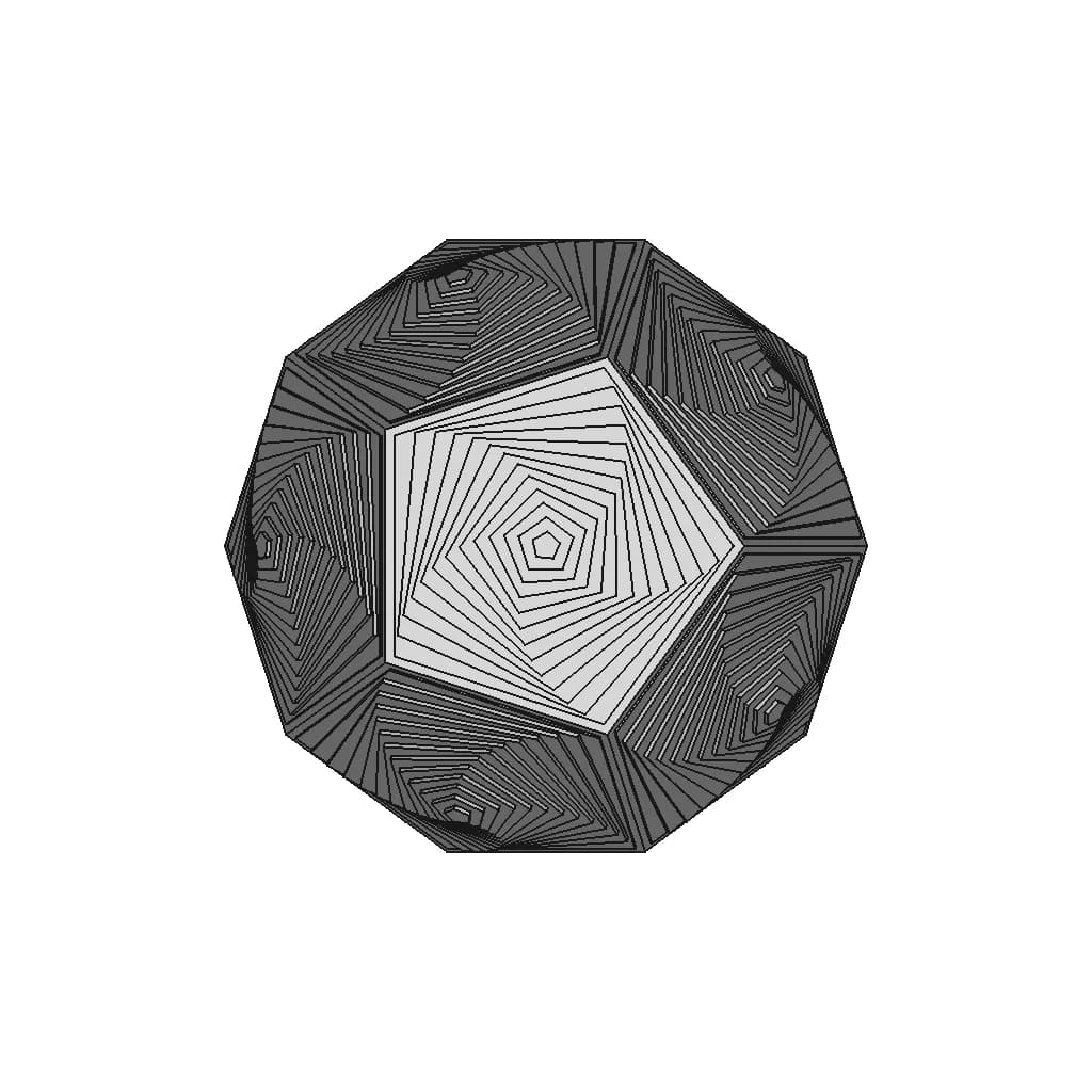 Dodecahedron Pattern Design - Downloadable CAD Representation_270_0_degree_snapshot