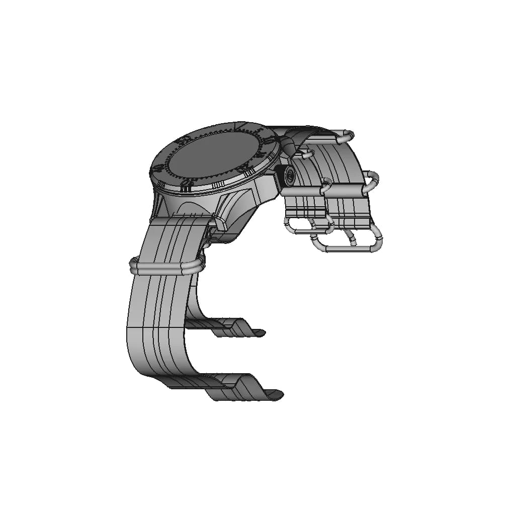 Heavy Duty Diver Watch - Downloadable CAD Representation_60_30_degree_snapshot