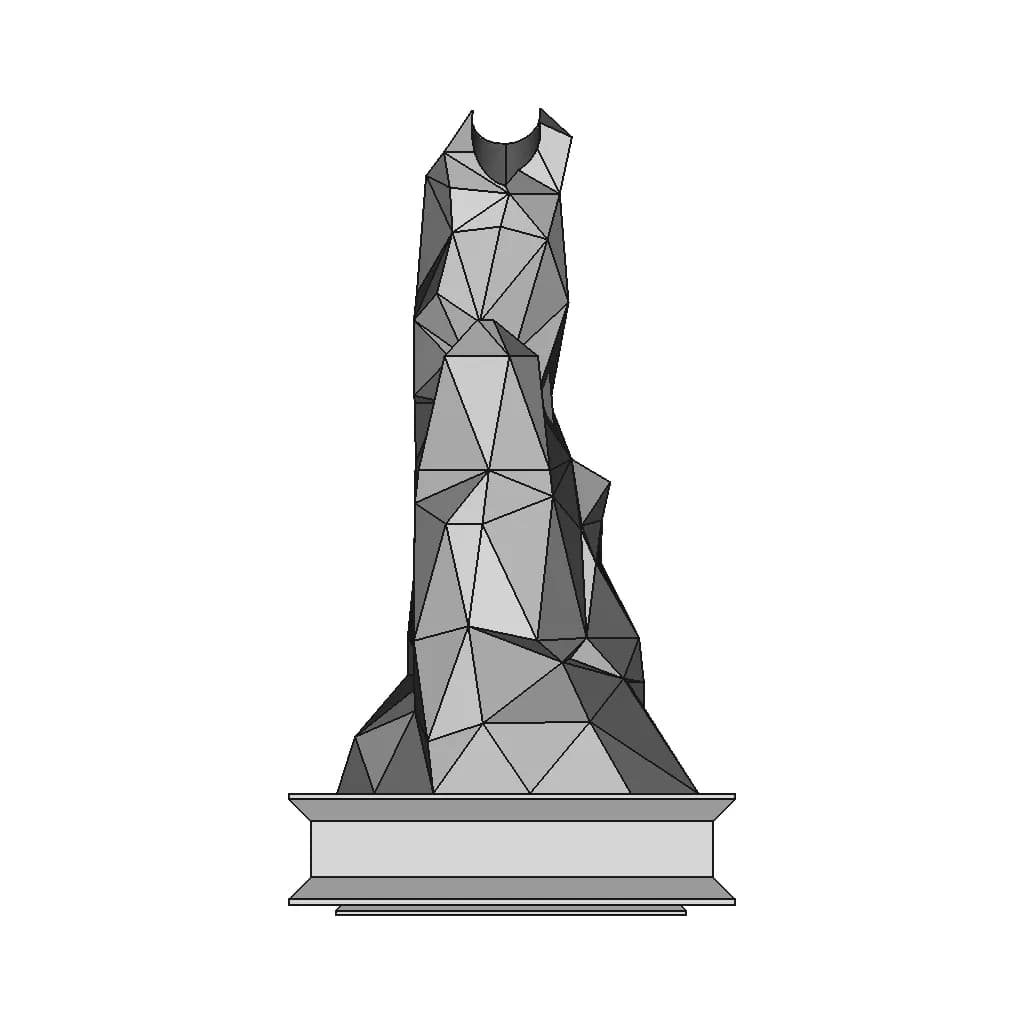 Cool Lowpoly Pen Display | 3D Engineering Design File_0_0_degree_snapshot