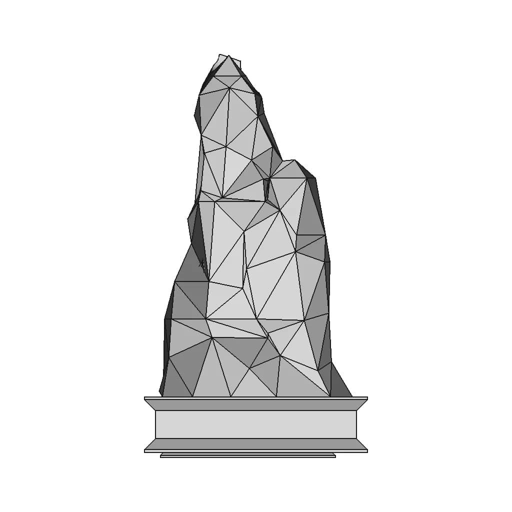 Cool Lowpoly Pen Display | 3D Engineering Design File_0_270_degree_snapshot