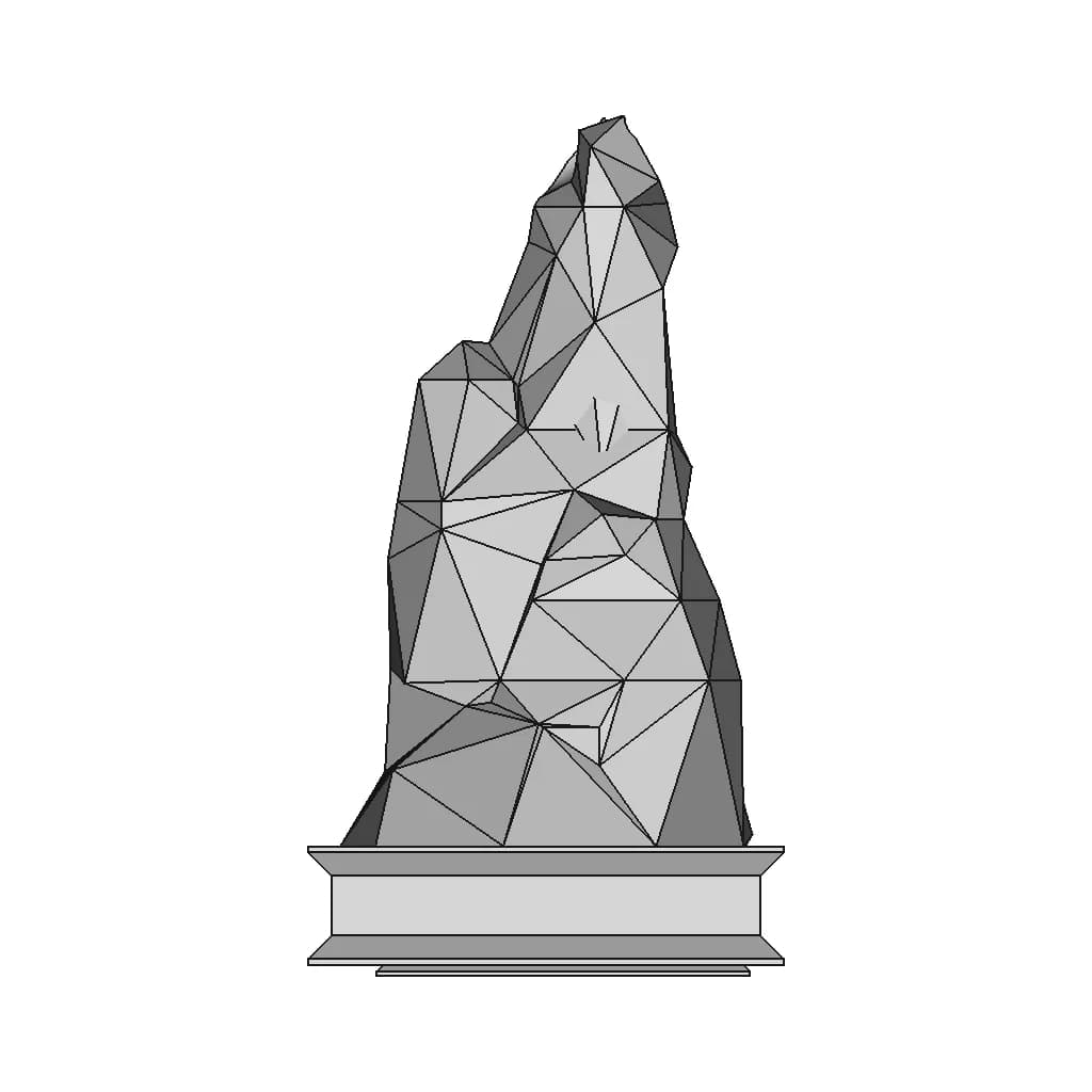 Cool Lowpoly Pen Display | 3D Engineering Design File_0_90_degree_snapshot