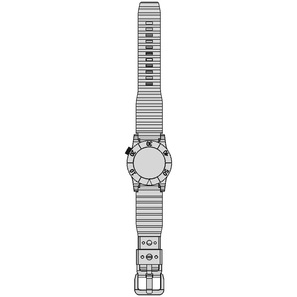 Diver Watch 001 - Downloadable CAD Representation_0_0_degree_snapshot
