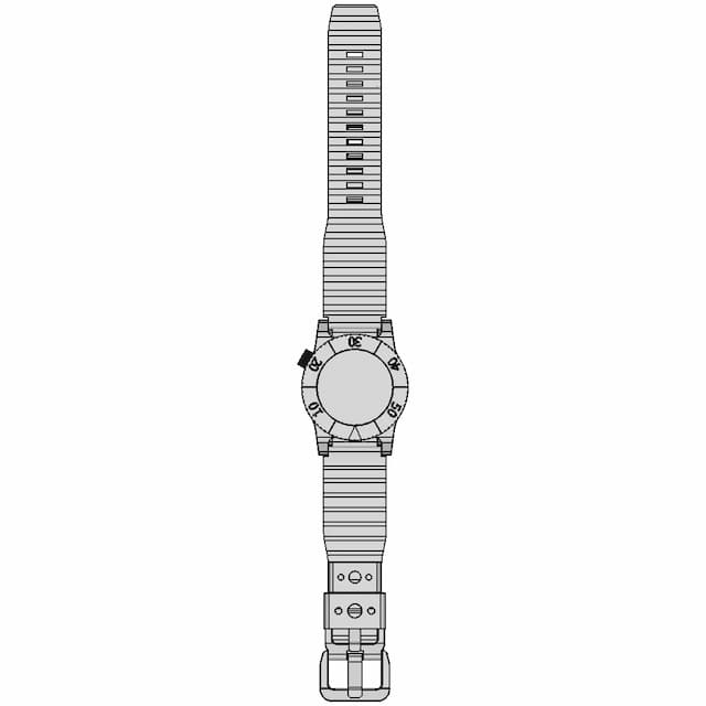 Diver Watch 001 - Downloadable CAD Representation