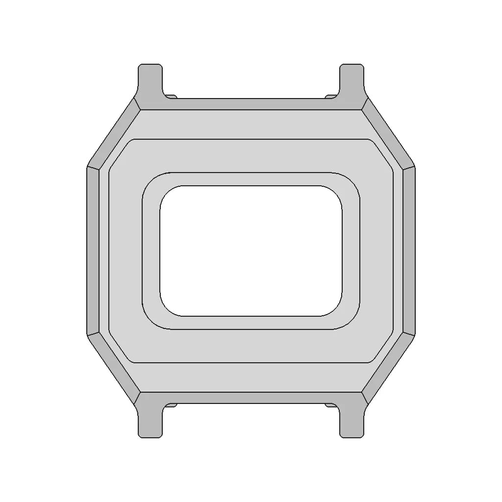 Cnc Casio A700 Face F-91W - Standard Mechanical Component_0_0_degree_snapshot