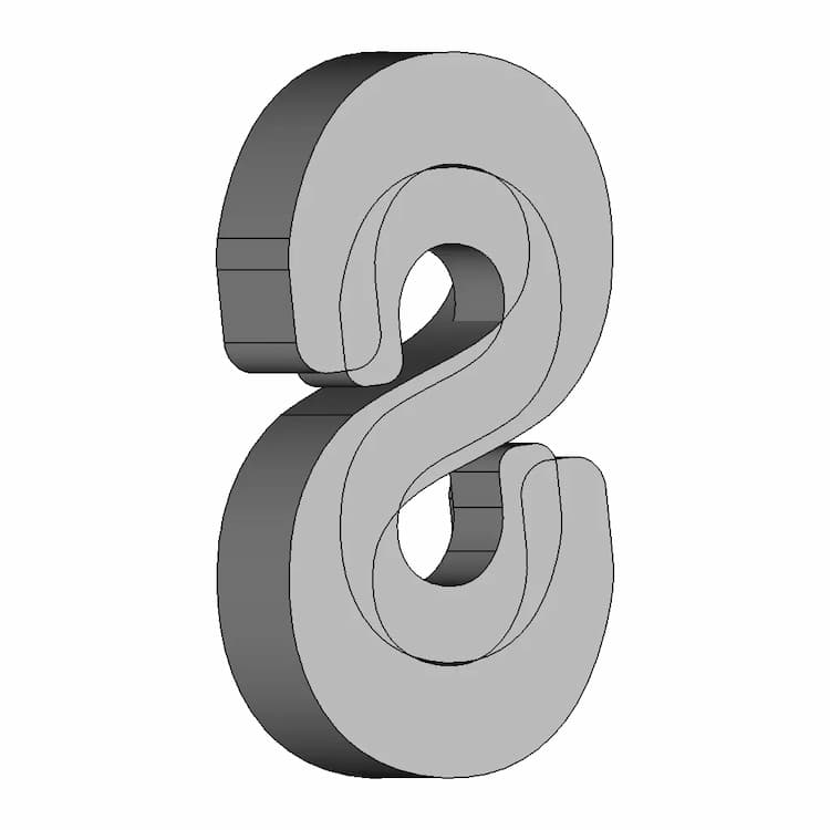 S Clip Replacement For Rubber Band Bracelet - Downloadable CAD Representation
