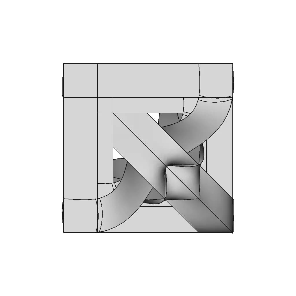 Impossible Cube - Inspired By Escher | High-Quality CAD Model_270_0_degree_snapshot