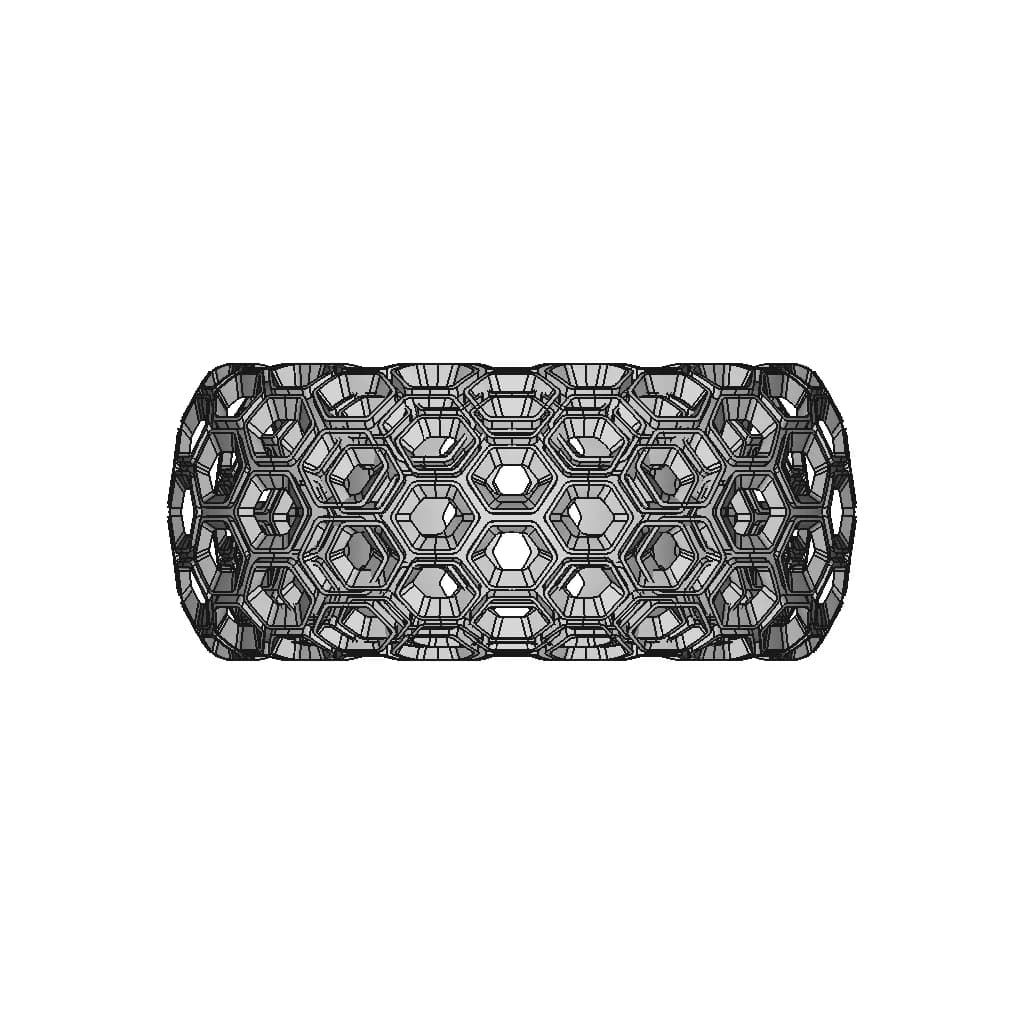 Honeycomb Toroid Ring - Downloadable CAD Representation_0_0_degree_snapshot