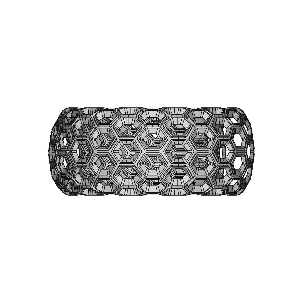 Honeycomb Toroid Ring - Downloadable CAD Representation_0_90_degree_snapshot