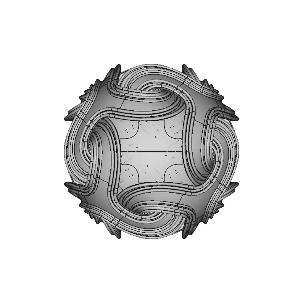 Complex Ball Geometry | 3D Engineering Design File_270_0_degree_snapshot