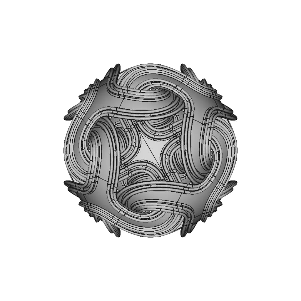 Complex Ball Geometry | 3D Engineering Design File_90_0_degree_snapshot