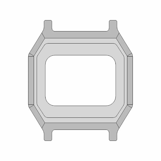 Casio F-91W Clear Case V1 - Downloadable CAD Representation