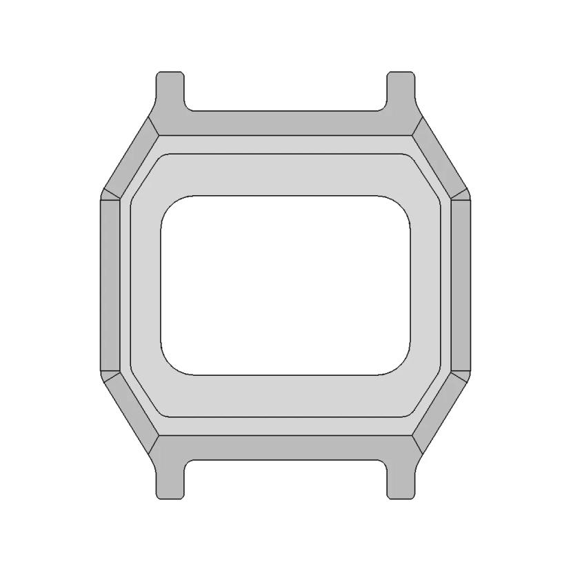 Casio F-91W Clear Case V1 - Downloadable CAD Representation