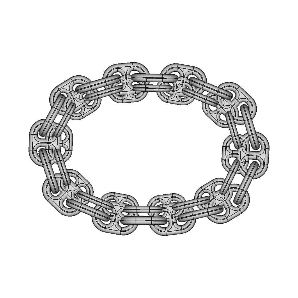 Bracelet Chain | High-Quality CAD Model_0_0_degree_snapshot