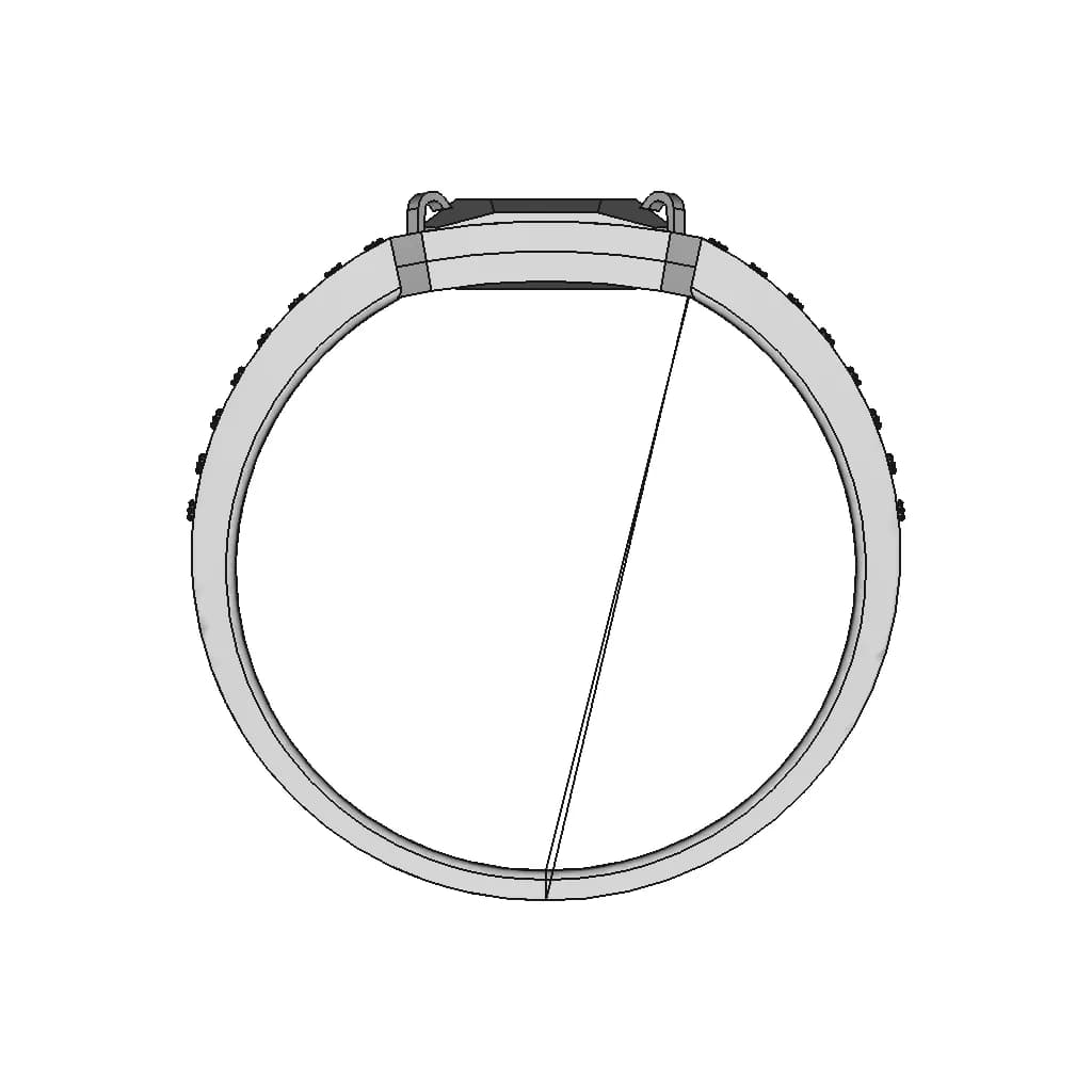 Diamond Ring | High-Quality CAD Model_90_0_degree_snapshot