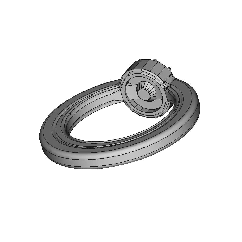 Ruby Wedding Band For The Wife | High-Quality CAD Model_60_30_degree_snapshot