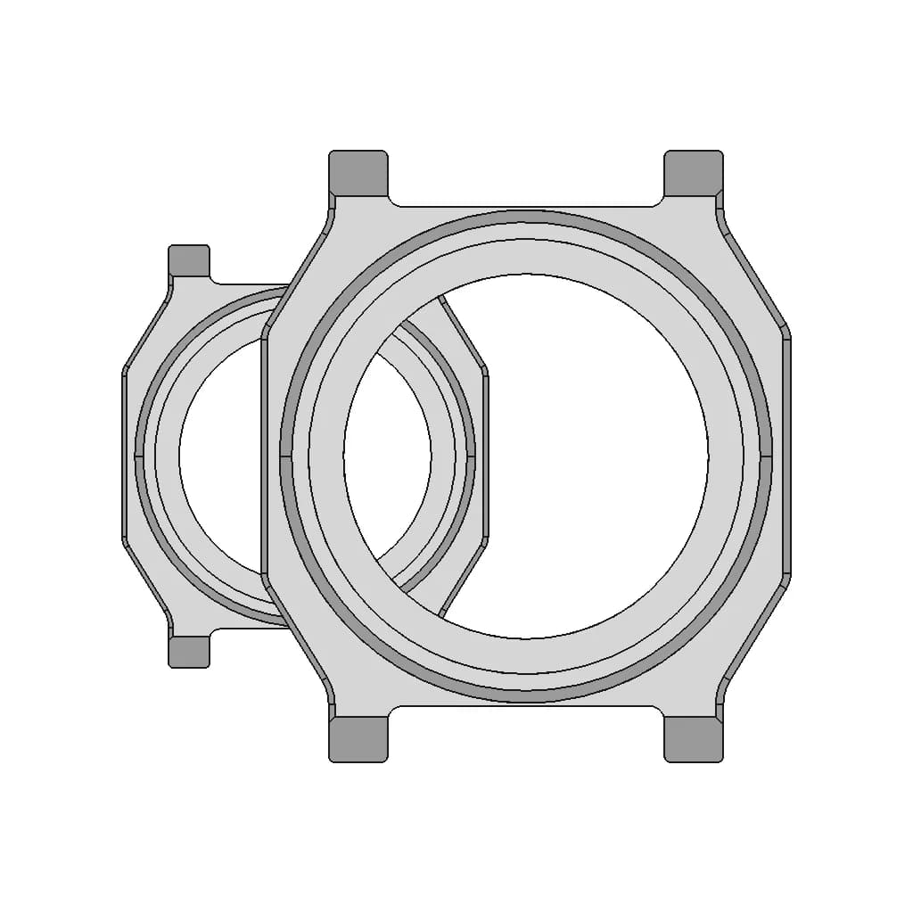 3D Printed F-91W Case - Standard Mechanical Component_0_0_degree_snapshot