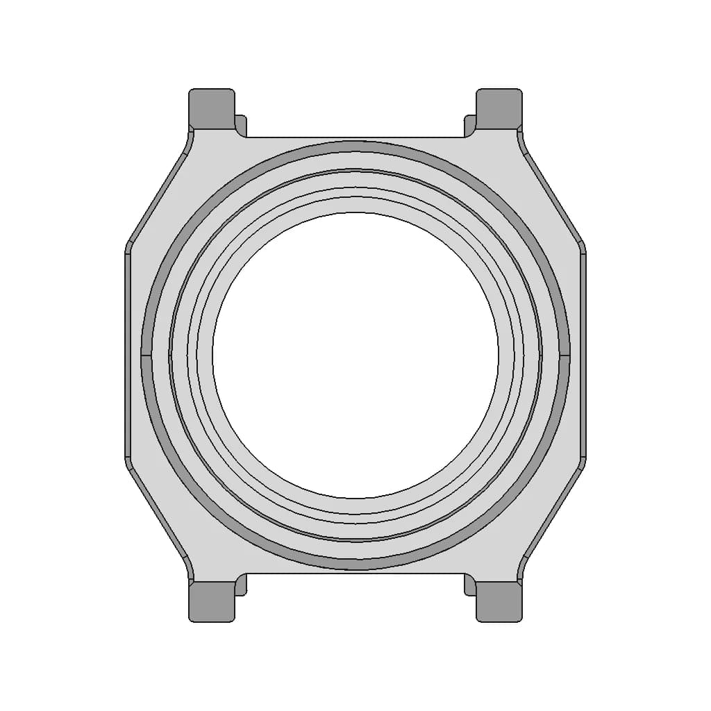 Cnc Case F-91W | High-Quality CAD Model_0_0_degree_snapshot