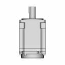 Servo Motor A6M60-400H2A1-M17 | High-Quality CAD Model_90_0_degree_snapshot