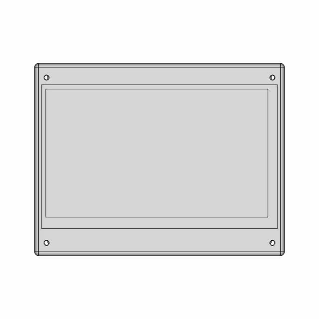 800X480 Touch Screen Frame - Downloadable CAD Representation