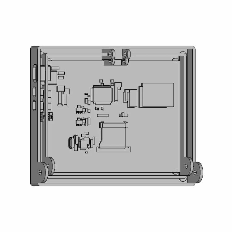 800X480 Touch Screen Frame - Downloadable CAD Representation