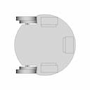 Differential Drive Robot With 3 Ultrasonic Sensors — 3D Cad Model - Standard Mechanical Component_0_0_degree_snapshot