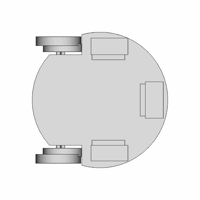 Differential Drive Robot With 3 Ultrasonic Sensors — 3D Cad Model - Standard Mechanical Component