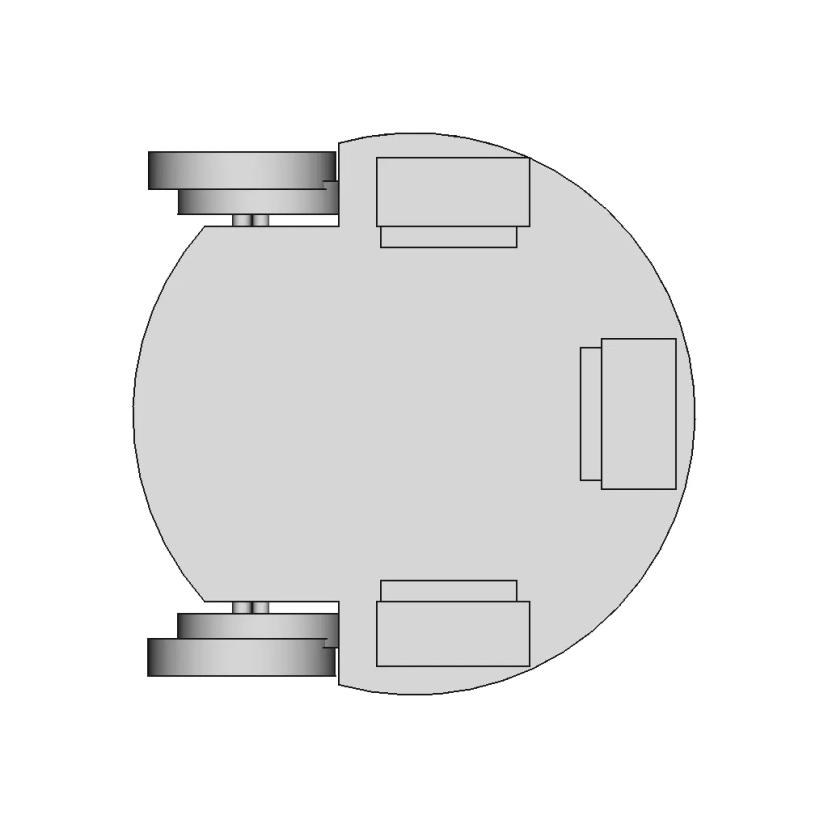 Differential Drive Robot With 3 Ultrasonic Sensors — 3D Cad Model - Standard Mechanical Component