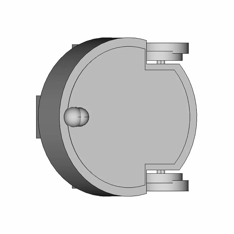 Differential Drive Robot With 3 Ultrasonic Sensors — 3D Cad Model - Standard Mechanical Component