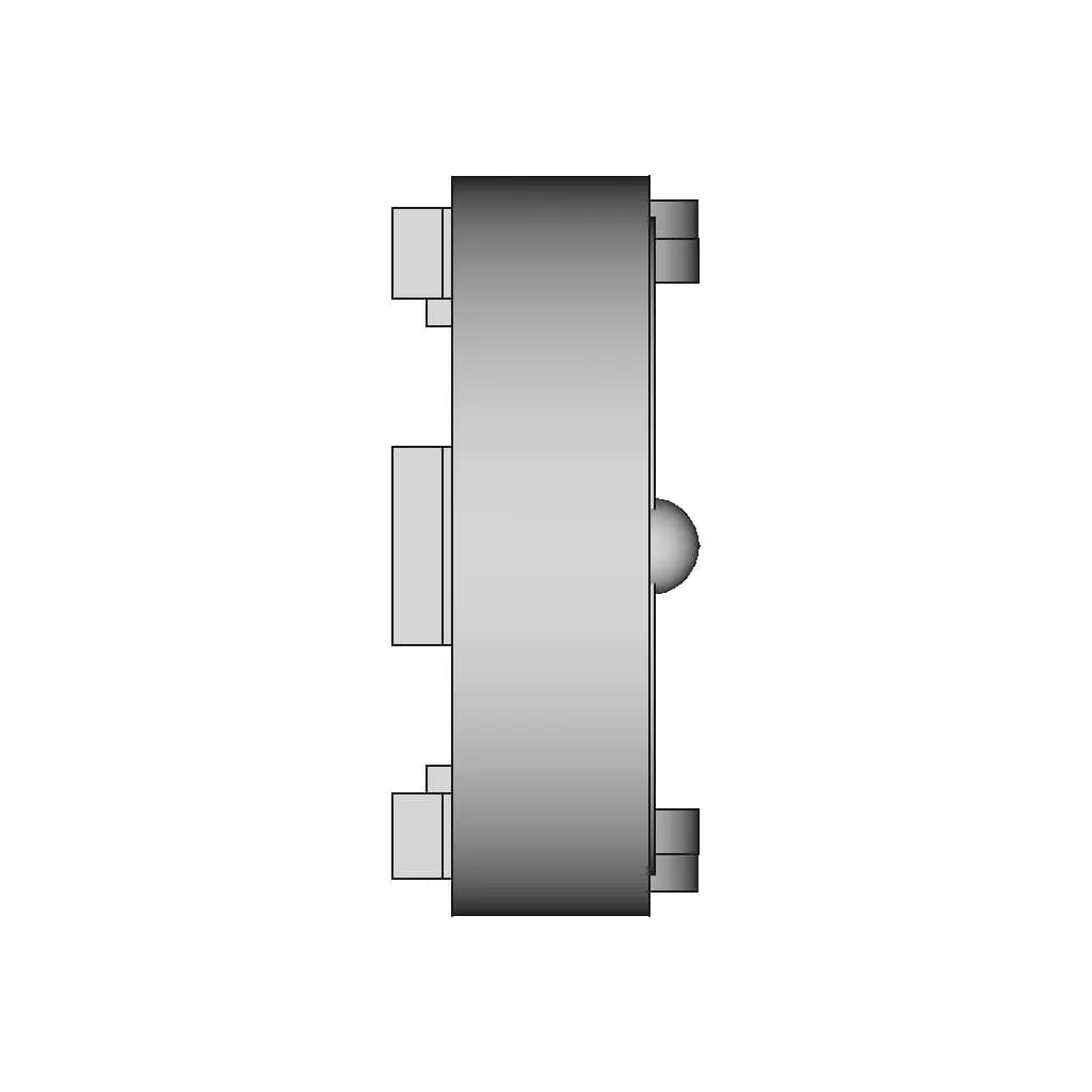 Differential Drive Robot With 3 Ultrasonic Sensors — 3D Cad Model - Standard Mechanical Component_0_90_degree_snapshot