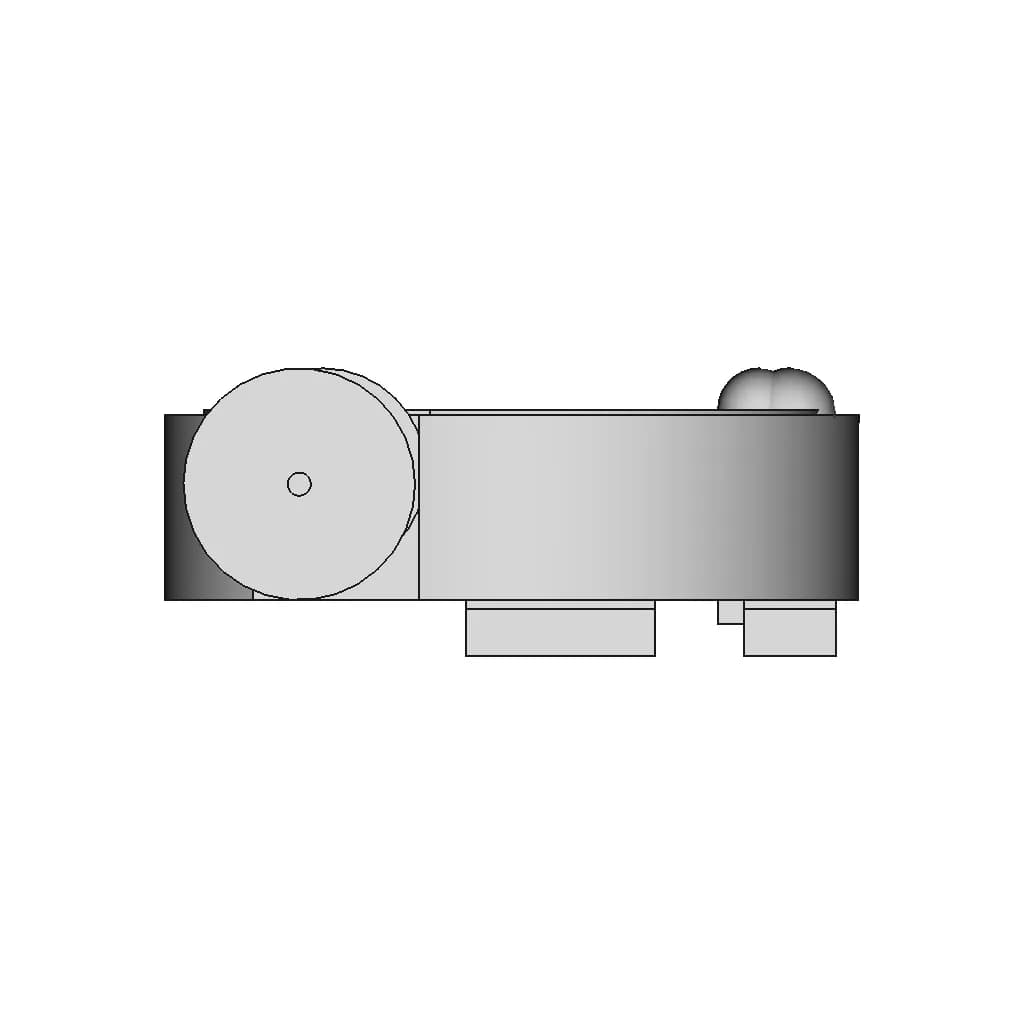 Differential Drive Robot With 3 Ultrasonic Sensors — 3D Cad Model - Standard Mechanical Component_270_0_degree_snapshot