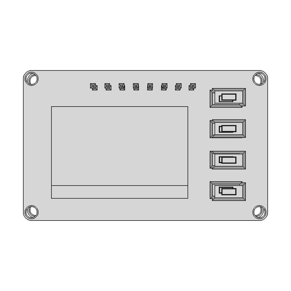 Oled | 0.96 | 4 Button | High-Quality CAD Model_0_0_degree_snapshot