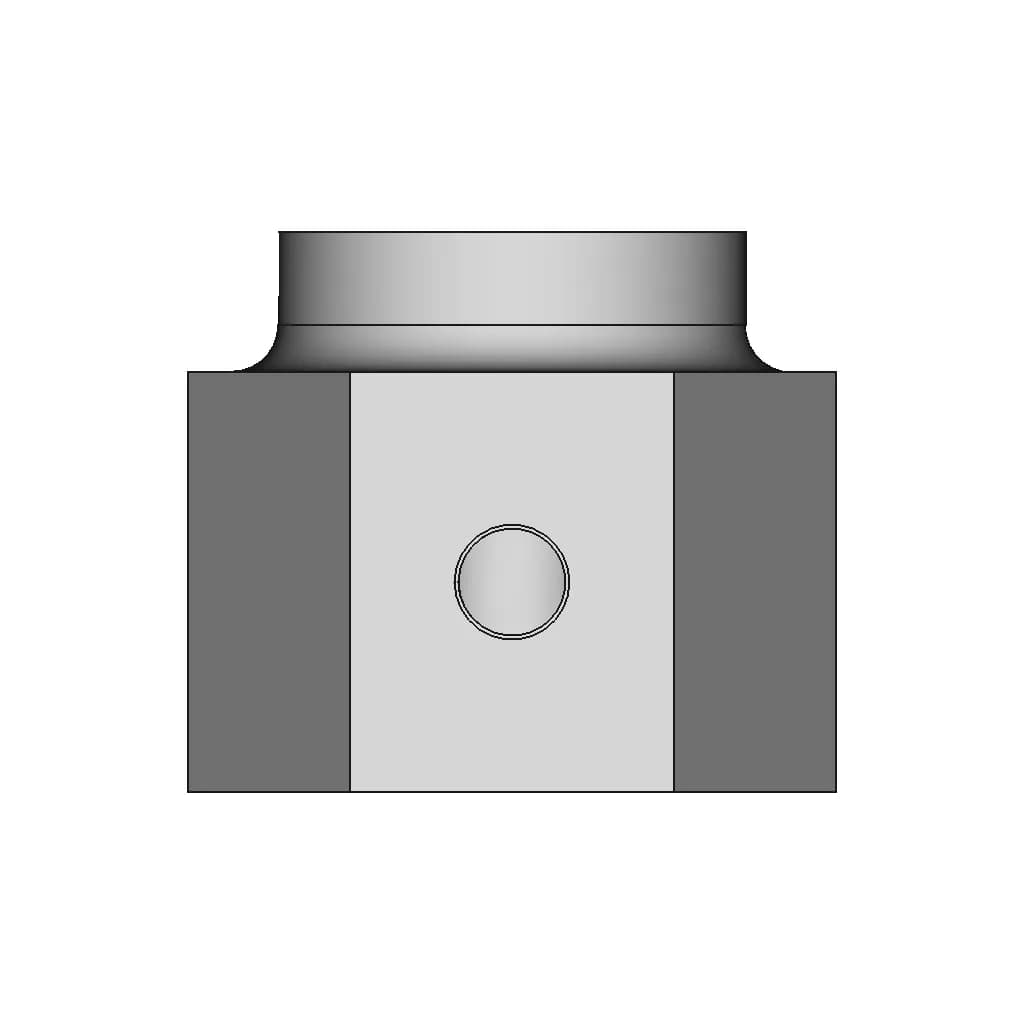 Hex Wheel Hub For 4Mm D Shaft | High-Quality CAD Model_270_0_degree_snapshot