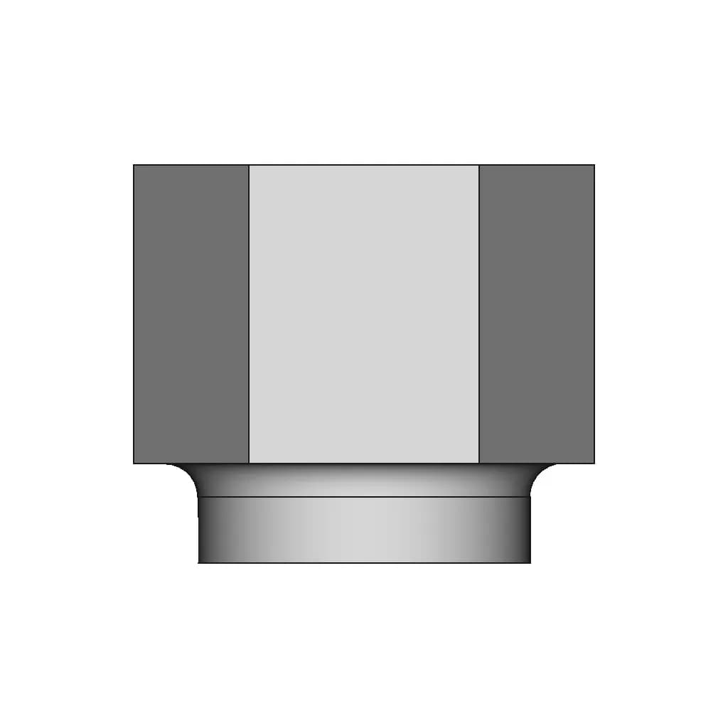 Hex Wheel Hub For 4Mm D Shaft | High-Quality CAD Model_90_0_degree_snapshot