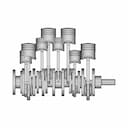 Four Cylinder Engine - Standard Mechanical Component_0_270_degree_snapshot