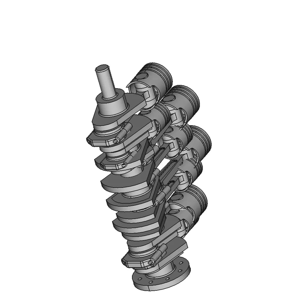 Four Cylinder Engine - Standard Mechanical Component_60_30_degree_snapshot