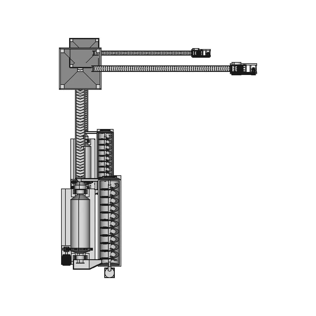 Particle Refining System | Shredder, Masher, Washer, And Collector Line | High-Quality CAD Model_270_0_degree_snapshot