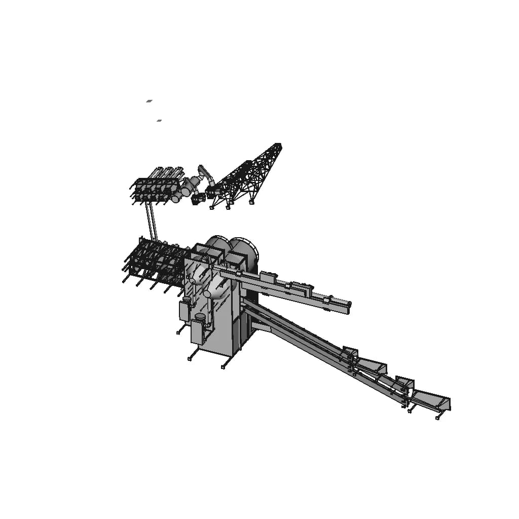 Waste Management Plant - Eaf Fluidized Combustion #1 - Downloadable CAD Representation_60_30_degree_snapshot
