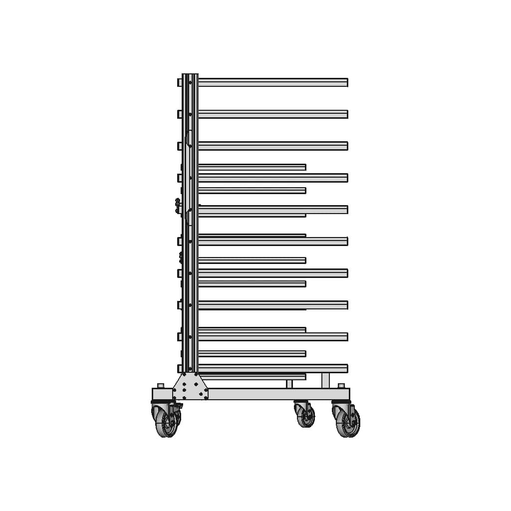 Mobile Paint Drying Rack | High-Quality CAD Model_0_270_degree_snapshot