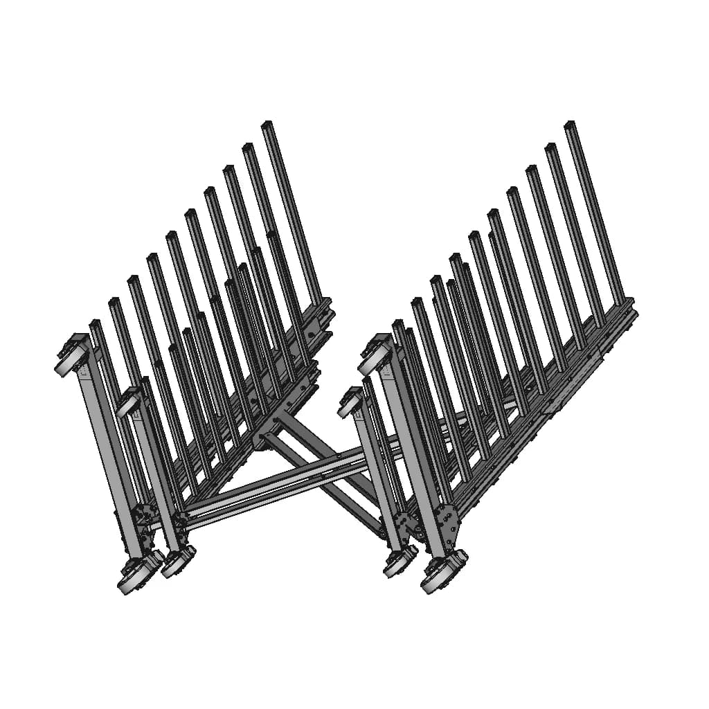 Mobile Paint Drying Rack | High-Quality CAD Model_60_30_degree_snapshot
