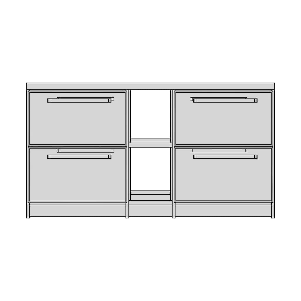 Arquivo De Madeira Mdf Para Pastas Suspensa Com 4 Gavetas - Standard Mechanical Component_0_0_degree_snapshot