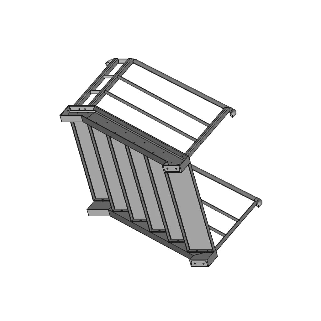 Industrial Staircase 1200Mm - Standard Mechanical Component_60_30_degree_snapshot